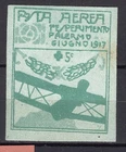 EI1382 Poster stamp Italy: 1st Experiment of Air Mail - Palermo 1917 - Red Cross