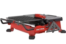 CRAFTSMAN V20 Tile Cutter, Wet Tile Saw, Compact Sliding Cart, 7 inch CMCS400M1