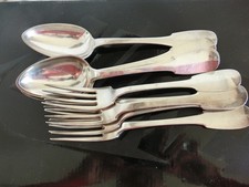 LOT DE 9 COUVERTS ANCIENS ARGENT MASSIF POINCONS AU COQ
