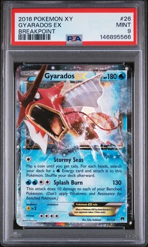 2016 POKEMON XY BREAKPOINT #26 GYARADOS EX PSA 9