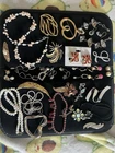 costume jewelry lot vintage Necklaces Pins Earrings Bracelets Brooches