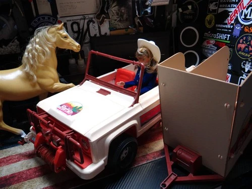 Vintage Barbie Travelin' Trailer OFF ROAD VEHICLE and HORSE TRAILER 1973