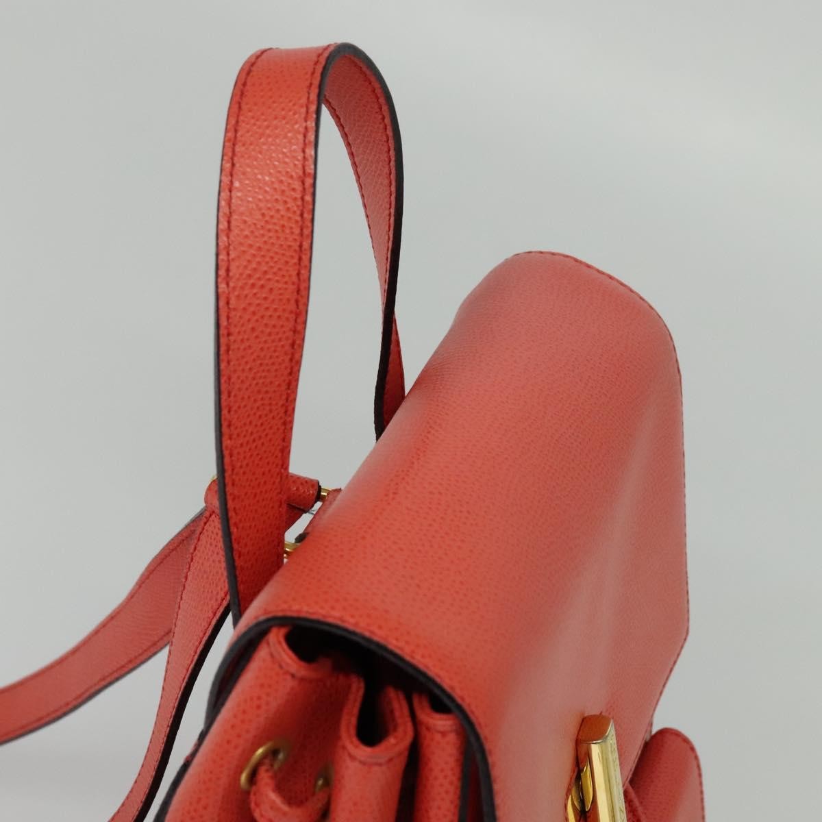Celine Backpack Leather Orange Backpack - image 8