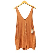 Billabong Romper Womens Large Fade Away Orange Beach Coverup Coastal Comfy NEW