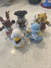 Ganz Webkinz PVC Animal Figures Lot Of 5, Dog, Cat, Hippo,moose, Duck