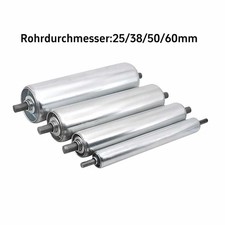 Verzinkt F&ouml;rderrolle Durchmesser 25/38/50/60mm Tragrolle L&auml;nge 100mm-550mm