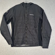 SIMMS Jacket Mens S black Fall Run Hoody Full Zip Insulated Fly Fishing