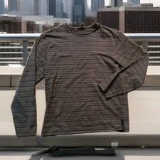 Vintage Kenneth Cole - Men's Multi-Color Striped Pull Over Mens Shirt Large Blue