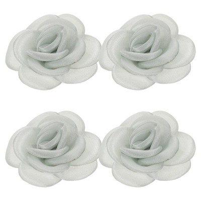 4 Pcs Künstliche Blumen Zur Dekoration Kunstrose Haarspangen Für Die Braut