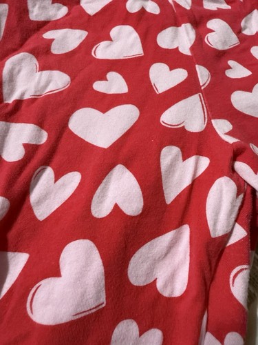 Leggings Corazón Azul Marino Antiguo Usado Rojo Blanco Jóvenes Niñas Talla L 10/12 San Valentín - Imagen 2 de 4