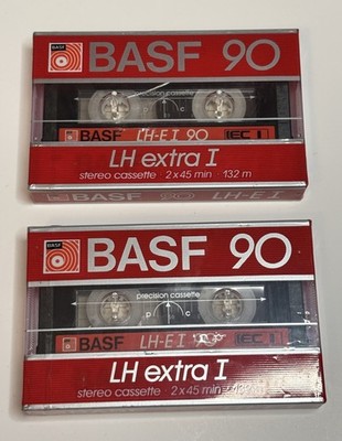 Pair of NOS BASF 90min Cassette Tape LH Extra I