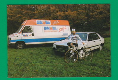CYCLING cycling card REINIER GROENENDAL team SKALA SKIL 1986 Signed