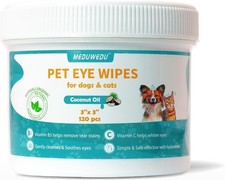 Eyes Wipes for Dogs Cats 120 Counts, Grooming Kit Care for Dogs and Cats,
