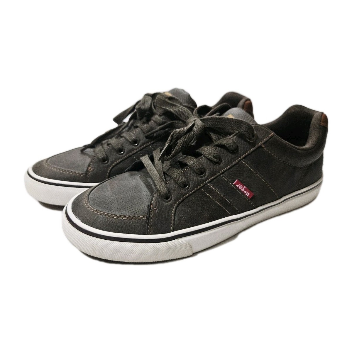 Levi’s Turner Men’s Sneakers Navy Blue Brown Lace-Up Athletic Shoes Size 12 Levi main image 3