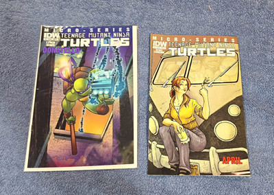 IDW TMNT Micro-Series Comic Book Lot (2 Issues) Donatello & April Variant