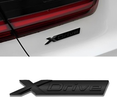 For BMW XDrive   Bright Black Emblem Badge Sticker, Trunk Rear Replacement for