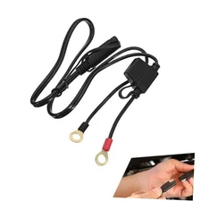 Motorcycle SAE Battery Connector, 2ft 18AWG Cord Adapter with SAE Quick 