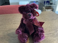 Burgundy Teddy Bear TY Attic Treasures Beargundy 1993 Fully Jointed 7" W/Tag