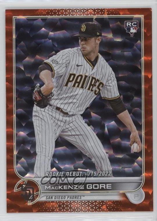 2022 Topps Update Debut Orange Foil 115/299 Mackenzie Gore #US294 Rookie RC 13lw