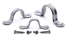 Stainless steel saddle clip sheet wire eye strap 316 A4 marine grade hook loop