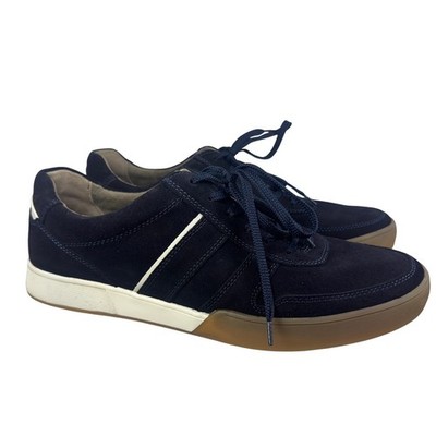 Pius Gabor Suede Casual Sneakers Navy Blue Lace Up Low Top Athletic Shoes