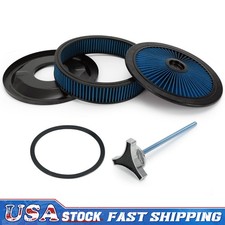 14x3 350 Sbc 14 X 3 Blue Round High Flow Thru Washable Air Cleaner Drop Base 14x3 350 Sbc 14 X 3 Blue Round High Flow Thru Washable Air Cleaner Drop Base