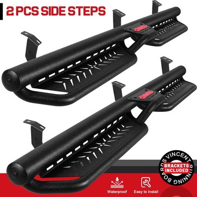 2-Stairs Running Boards For 2005-2023 Toyota Tacoma Double Cab Drop 6'' Side Step