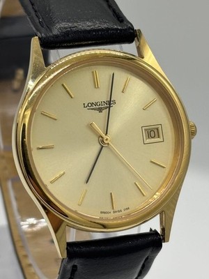 LONGINES Automatic Stainless Steel Watch QUARTZ BR8004 0156 Gold From Japan