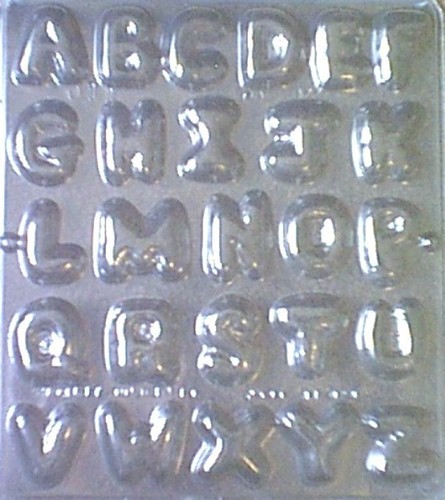 NEU 26 Hohlraum Büschel ALPHABET Buchstabe Schokolade Süßigkeiten Fondant Ton Gips Form - Bild 3 von 4