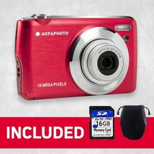 Agfa Photo Realishot DC8200 Digital Camera -( red)  INC 16GB  CARD AND CASE
