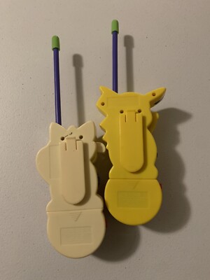 Pokémon Walkie Talkies Pikachu Meowth Vintage 1999 Working