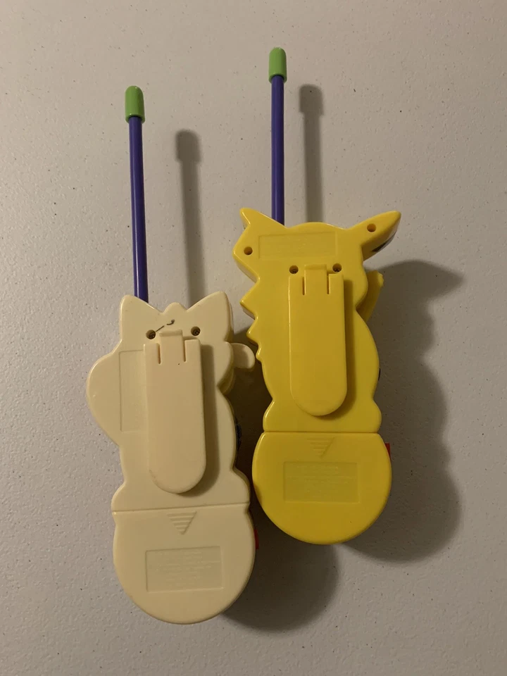 Pokémon Walkie Talkies Pikachu Meowth Vintage 1999 Working Condition (2) - Image 2 of 3