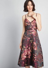 Eliza J  Floral Midi Dress( Size 10 )