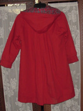 Vintage London Fog Hooded Red Pleated Fleece Sherpa Lined Coat Jacket Girls 7