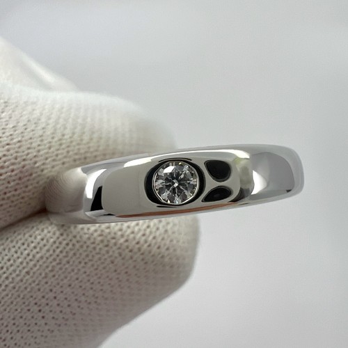 Vintage Van Cleef & Arpels NY Natural Diamond Platinum Solitaire Band Ring 49 - Picture 3 of 11
