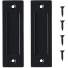 Wright Products INTERIOR BARN DOOR FLUSH HANDLE SET 2-Pc MATTE BLACK ~ New — photo 4