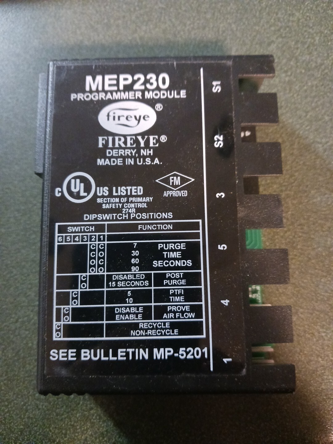 Fireye MP230 Selectable Purge Timing, Trial-for-Ignition Timing Used | eBay