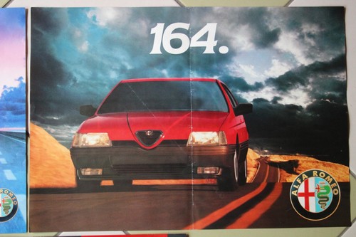 N° 3 Poster ALFA ROMEO 164 anni '80 48x34 Vintage - Picture 3 of 4