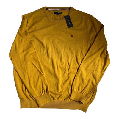 Tommy Hilfiger Herren Pullover Rundhals Pulli corn Größe S