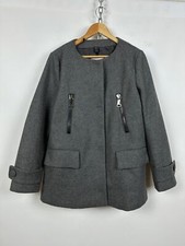 Chaqueta Abrigo Mujer Moncler Euphemia Giubbotto Gris Lana Talla 4