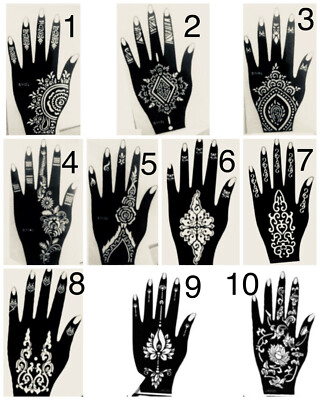 1 henna tattoo stencil design to choose from ebay