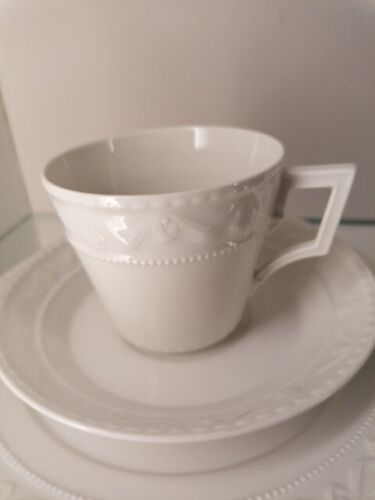 Servizio da caffè KPM Berlin Kurland 3 pezzi bianco tazza piattino piatto da torta 1a scelta - Foto 2 di 10