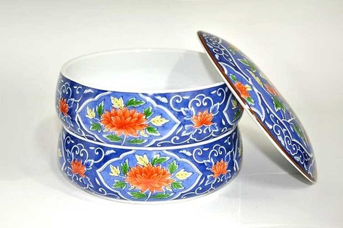 Beautiful Japanese tableware, Kozan Kiln, Two-tier porcelain from Japan - Picture 5 of 5