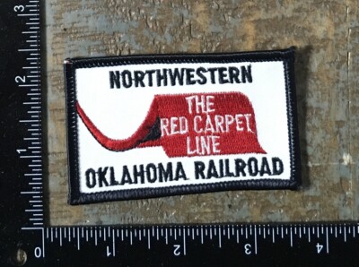 Vintage NORTHWESTERN OKLAHOMA RAILROAD Train  Red Carpet Line  Sew-On Patch
