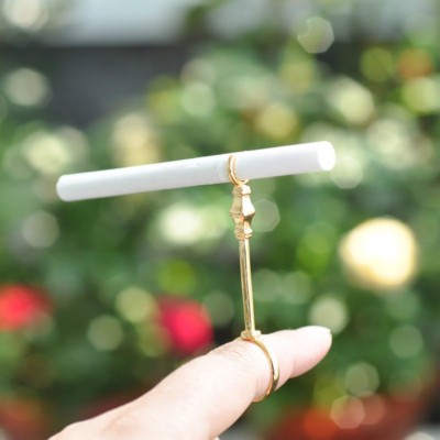Women Men Metal Cigarette Holders Finger Hand Rack Stand Smoking Ring Retro  Gold