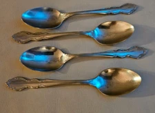 Vintage Oneida DOVER Stainless Flatware Silverware Teaspoons set of 4