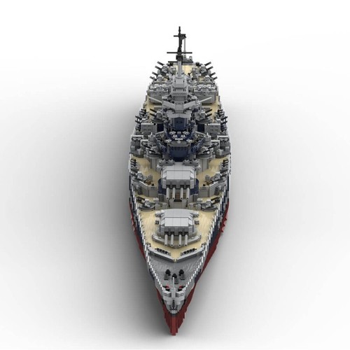 French Battleship Richelieu Ship 1:200 Scale 10803 Bricks MOC-163300 - Picture 3 of 19