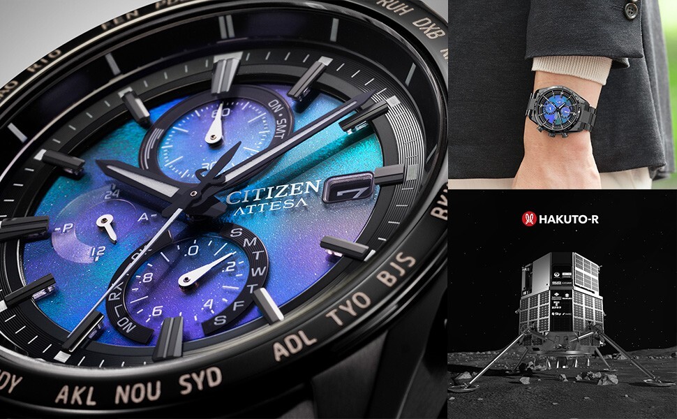 CITIZEN ATTESA AT8285-68Z HAKUTO-R Purple Dial Titanium