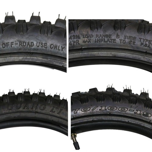 2.50-19 70/100-19'' Knobby Tyre Tire + Inner Tube for Pit Dirt Bike Yamaha - Picture 6 of 10