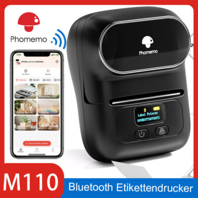 Phomemo M110 Bluetooth Etikettendrucker Selbstklebend - Thermoetikettendrucker
